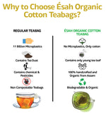 Upgrade your beverage with ESAH organic cotton tea bags and say goodbye to microplastics.