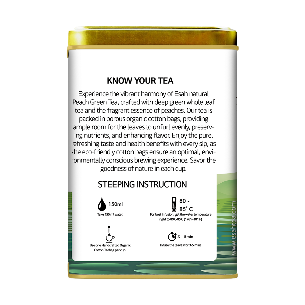 
                  
                    Load image into Gallery viewer, Natural Peach Green Teabag - 30 Cotton Teabags
                  
                