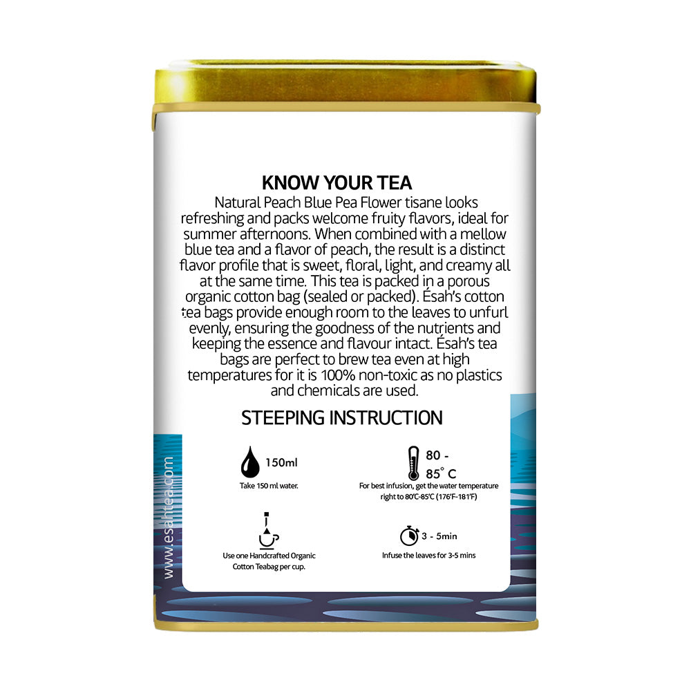 
                  
                    Load image into Gallery viewer, Natural Peach Blue Teabag- 30 Natural Cotton Teabags
                  
                
