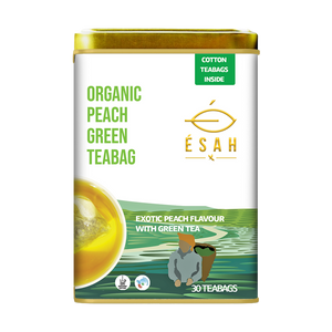 
                  
                    Load image into Gallery viewer, Organic Peach Green Teabag - 30 Cotton Teabags
                  
                